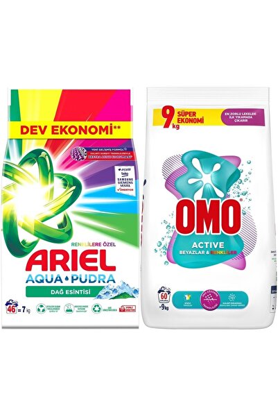 Ariel Matik Toz Çamaşır Deterjanı 7kg Renklilere Özel (46 YIKAMA) 9kg Beyaz Ve Renkliler