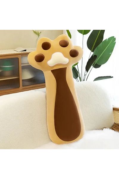 ABYZ Paw plush pillow fluffy & comfortable perfect for children over 3 years old and adults 65cm brown