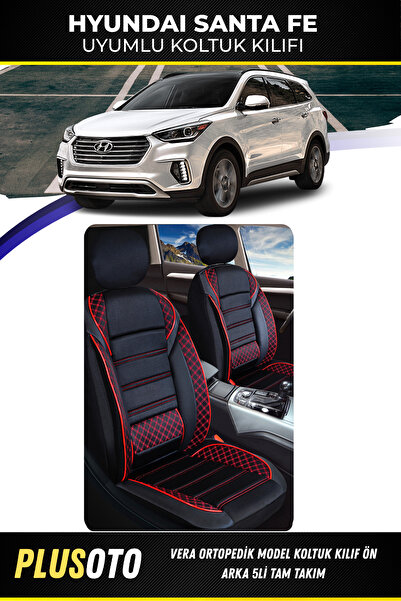 PlusOto مجموعة أغطية مقاعد السيارة المتوافقة مع سلسلة Vera من Hyundai Santa F...