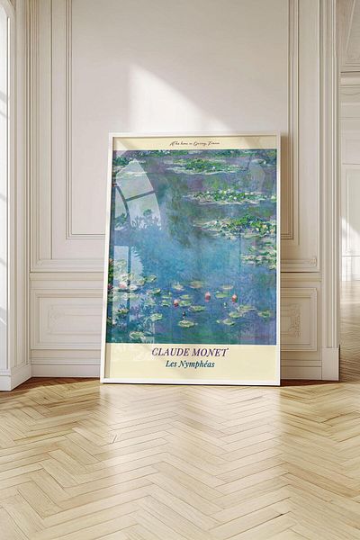 Buka Shops Monet's Paradise of Giverny: „Les Nymphéas” (lăcuste) Pictură de artă înrămată