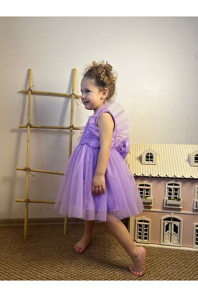 penu baby kids Lilac Tulle Sleeveless Baby Girl Dress - Christie