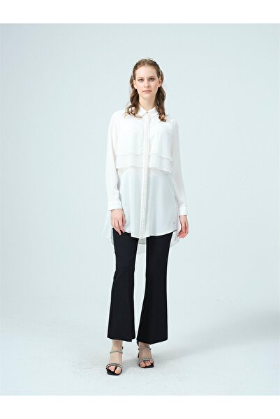 Moodbasic MB11.165 MOODBASIC CHIFFED SHIRT WITH CHAIN STRIP