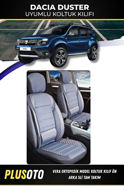 PlusOto مجموعة غطاء مقعد السيارة المدخن المتوافقة مع سلسلة Vera من Dacia Dust...