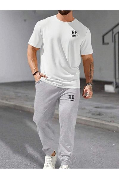 REBRAND Oversize T-Shirt Long Pants Set Sports - Printed