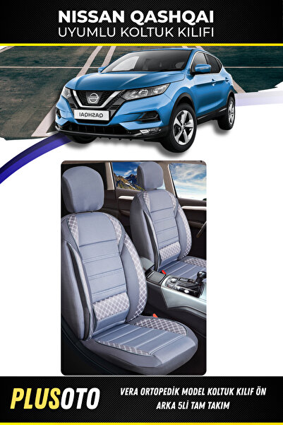PlusOto مجموعة غطاء مقعد السيارة المدخن المتوافقة مع سلسلة Vera من Nissan Qas...
