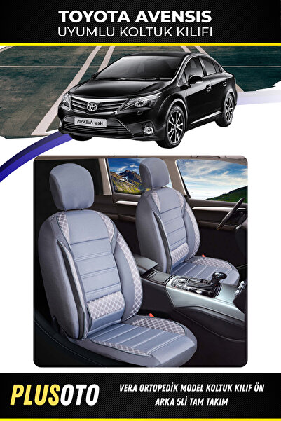 PlusOto مجموعة أغطية مقاعد السيارة المدخنة المتوافقة مع سلسلة Toyota Avensis ...