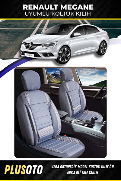 PlusOto مجموعة أغطية مقاعد السيارة المدخنة المتوافقة مع سلسلة Vera من Renault...