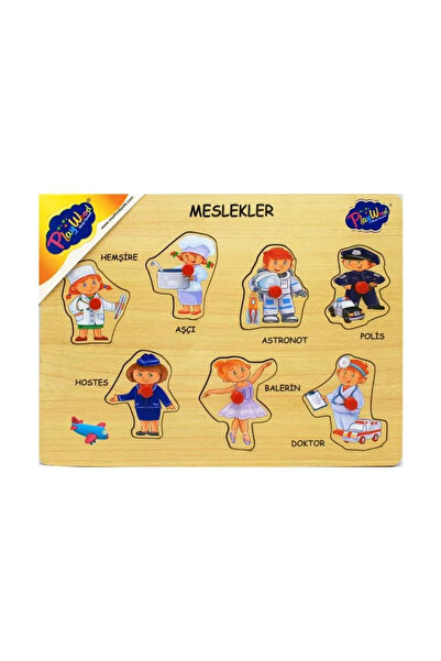 Vivaverse Ahşap Tutmalı Meslekler Eğitici Yapboz Bultak
