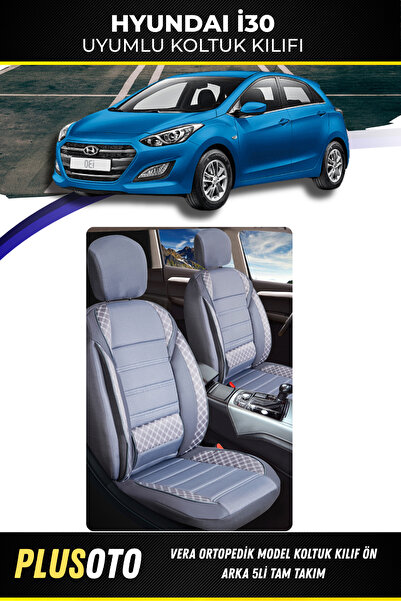PlusOto مجموعة أغطية مقاعد السيارة المدخنة المتوافقة مع Hyundai İ30 من سلسلة ...