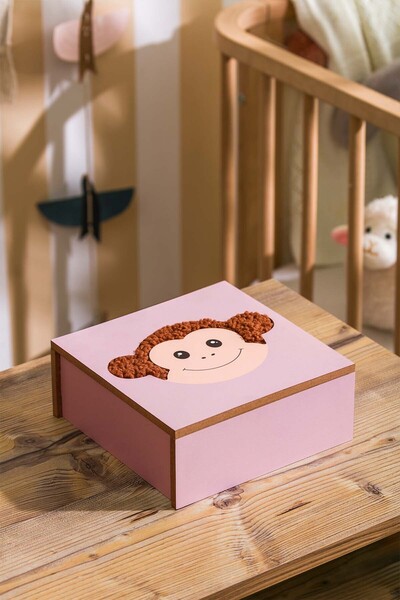 Eq deco Sevimli Teddy Kumaş Detaylı Ahşap Maymun Figürlü Masa Üstü Organizer ...