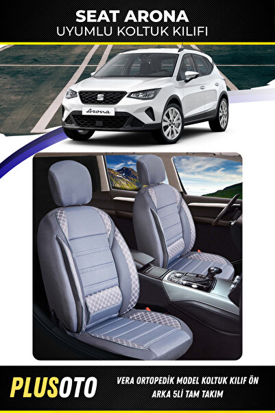 PlusOto مجموعة غطاء مقعد السيارة المدخن المتوافق مع سلسلة Vera من Seat Arona ...