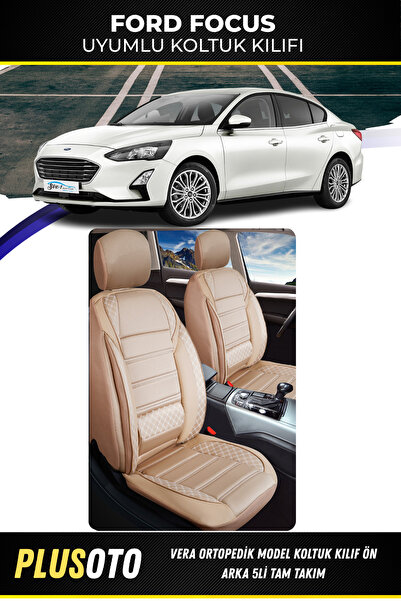 PlusOto مجموعة أغطية مقاعد السيارة المتوافقة مع سلسلة Vera من Ford Focus بالل...