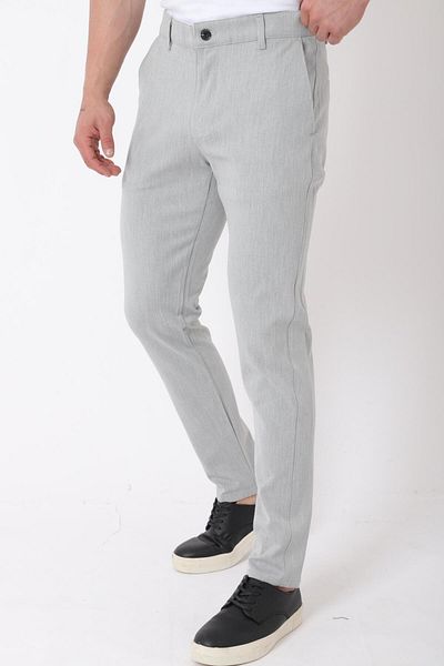 Stilkombin Narrow Leg Fabric Trousers Dp_0396