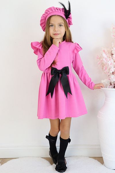 Parla Kids Set de rochii de seara cu fundita din bumbac Sofia roz pentru fete