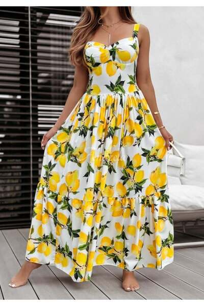 ADA MODA Rochie cu imprimeu de lămâie