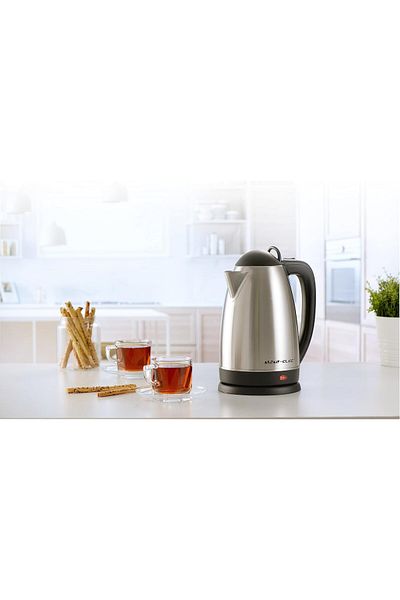 ALSAIF Al Saif Electric Kettle 2 Liter 1800 Watts, Silver, Black,E090588/20