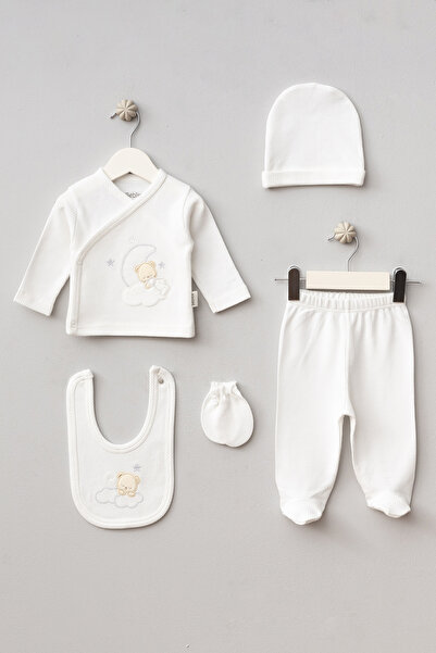 Bebitof Sweet Dreams Patterned Bebitof 5 Piece Newborn Hospital Release Bodysuit Set