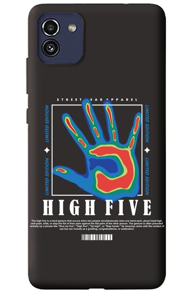 WANNA PROTECT Silicone Phone Case for Samsung A03 Black with Velvet Inside Hi...