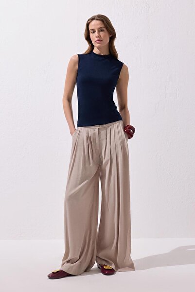 KADRİYE BAŞTÜRK Памучен бански с нулев ръкав, ликра, тъмносиньо