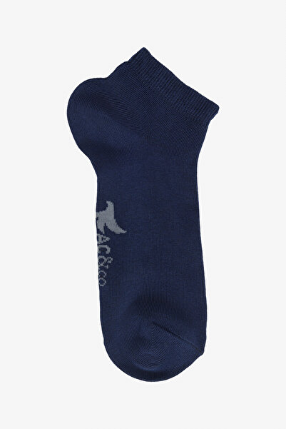 AC&Co / Altınyıldız Classics Erkek Siyah-Lacivert Pamuklu 5'li Paket Esnek Patik Çorap