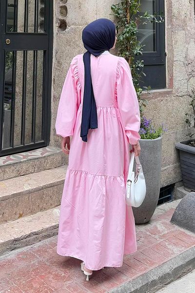 lamelif Καλοκαιρινό φόρεμα Elica Candy Pink