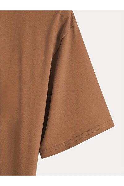 EXPECTED Unisex Bear Figure Printed Oversize Wide Cut Casual Stylish Daily Sports Βαμβακερό T-shirt