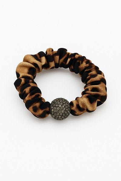Çlk Accessories سلسلة متميزة مكونة من قطعتين من الإبزيم المطاطي برباط منقوش بنقشة الفهد 1019