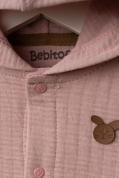 Bebitof Cute Figures Patterned Hooded Cotton Baby Cardigan