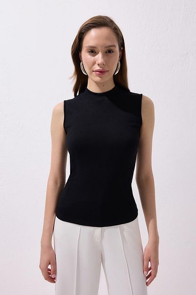 KADRİYE BAŞTÜRK Μηδενικό μανίκι Lycra Cotton Bady Black