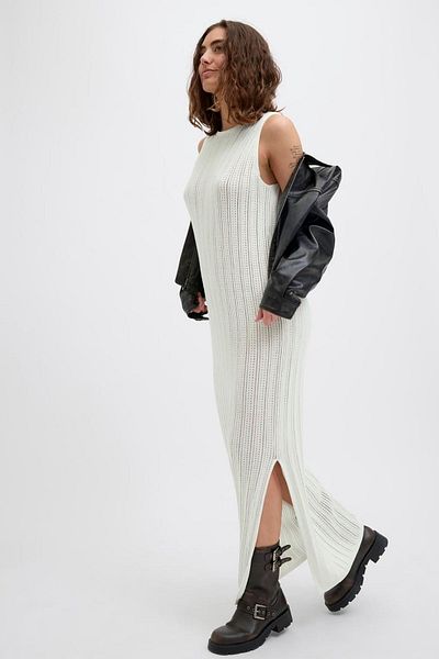 Jack & Jones Women's Side Slit Crochet Maxi Dress - Zoella