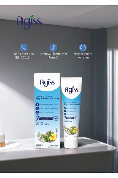AGISS Depilatory Cream All Skin 100 ml 2-Pack