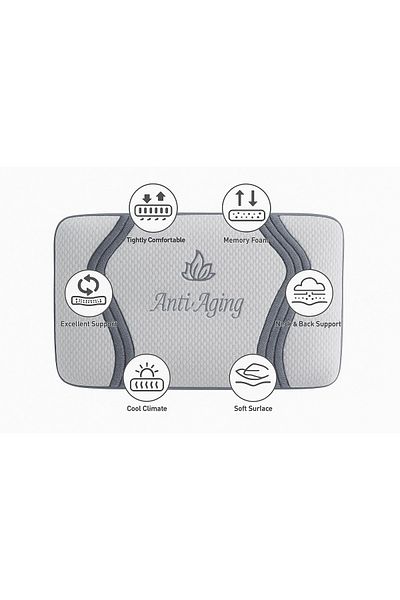 Özdilek Anti-Aging and Neck Support Pillow 65X43X12 cm