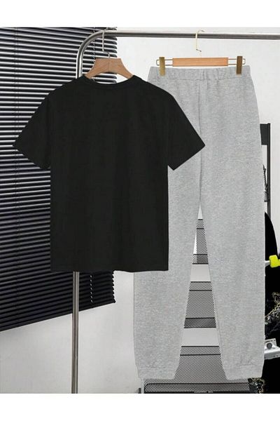 REBRAND Oversize T-Shirt Long Pants Set Sports - Printed