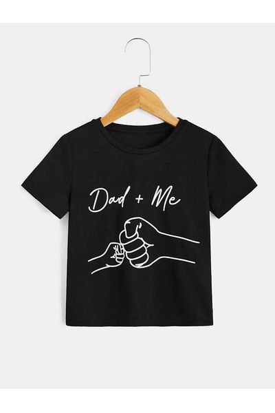 VASK Unisex Comfortable Cotton DAD + ME Printed Children's T-shirt