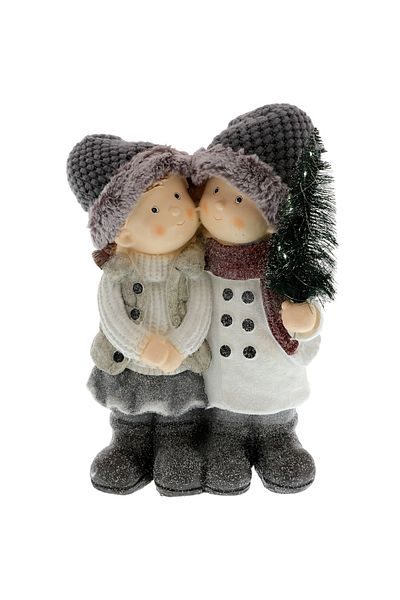 GiftExpress Children's figurine pair with illuminated Christmas tree 55 cm