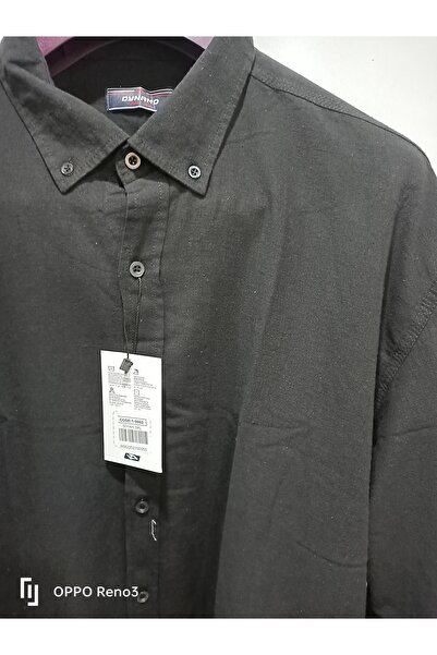 DYNAMO büyük beden spor keten gömlek