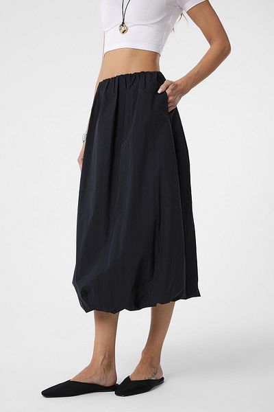 Antioch Black Women's Balloon Midi Skirt