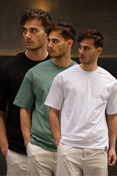 3MODA Muški Oversize kroj običan set od 3 T-shirt