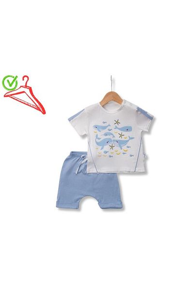 Brava 158-05-25 Men's Suit Shorts with Dolphin Print 6/24 Months