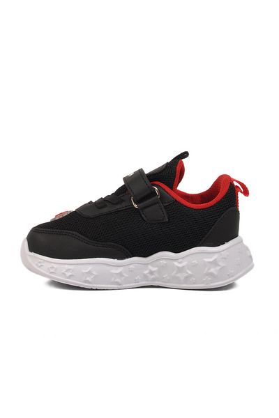 WALKWAY Ruffon 2520 B Black-Red Children's Lightweight Flexible Sports Shoes