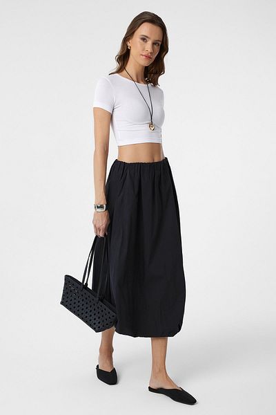 Antioch Black Women's Balloon Midi Skirt