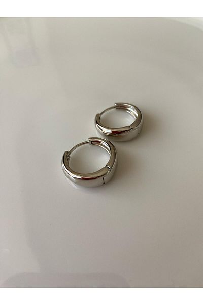 Freyja Aksesuar Freyja Classic Model Silver Hoop Earrings 2 cm Xuping