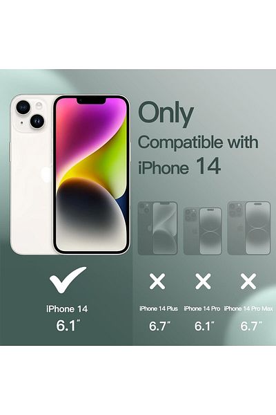 Generic Silicone Case Cover Compatible with iPhone 14 6.1 inch , Ultra Slim Fit with Full Body Protection