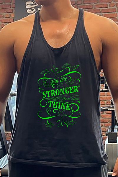 BLUU Stronger Gym Fitness Tank Top Athlete Tank Top