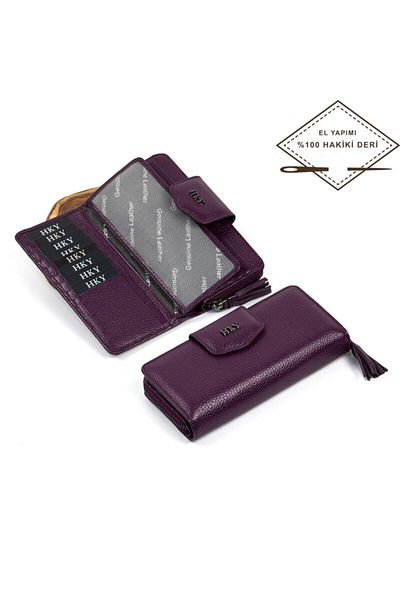 HKY Genuine Leather Women's Wallet with Very Useful Coin Compartment