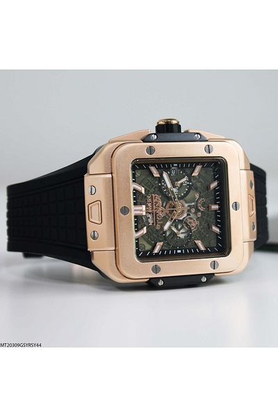 MICHAEL TOMMY Mt20309Gsyrsy44 Men's Wristwatch with Silicone Cord