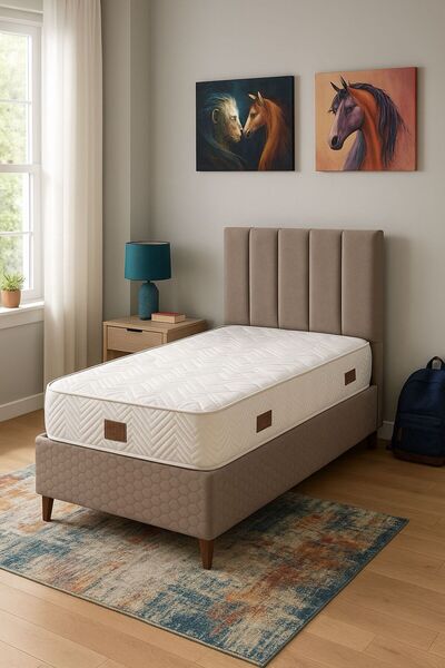 STONEAVM STONE 100x200 Ortopedik Yatak Baza Başlık Set