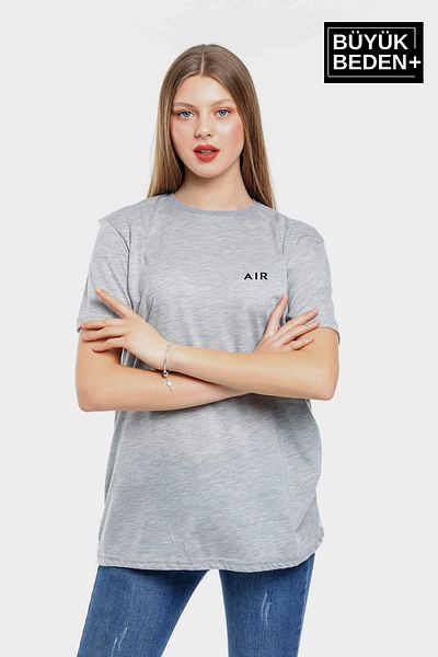 Superlife Superlife Γυναικείο μπλουζάκι με λαιμόκοψη με στάμπα αέρα SPR25BTSK901