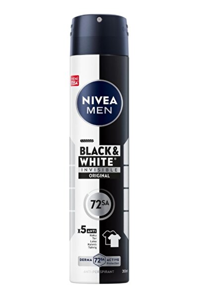 NIVEA MEN Black & White Invisible Antiperspirant Deodorant Spray, Original, 7...