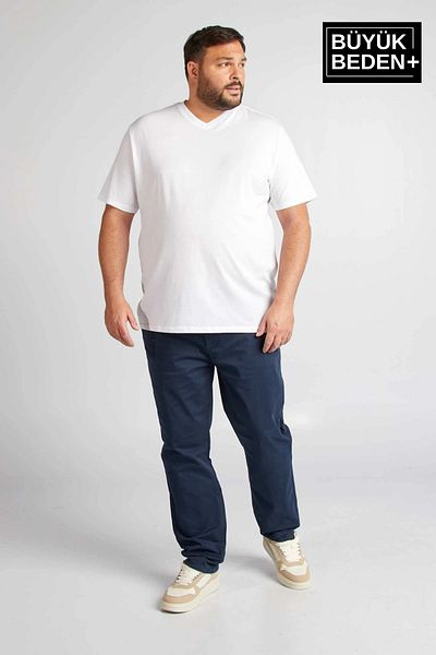 Superlife Superlife Men's Large Size V-Neck T-Shirt Sprbts09